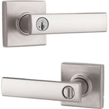 Vedani Square Venetian Bronze Entry Door Lever Featuring SmartKey Security