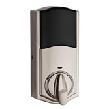 Kwikset SmartCode Satin Nickel Single Cylinder Electronic Deadbolt with SmartKey Security and Lido Hall/Closet Lever