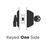 Kwikset Austin Venetian Bronze Single Cylinder Deadbolt and Passage Lever Combo Pack with SmartKey Security