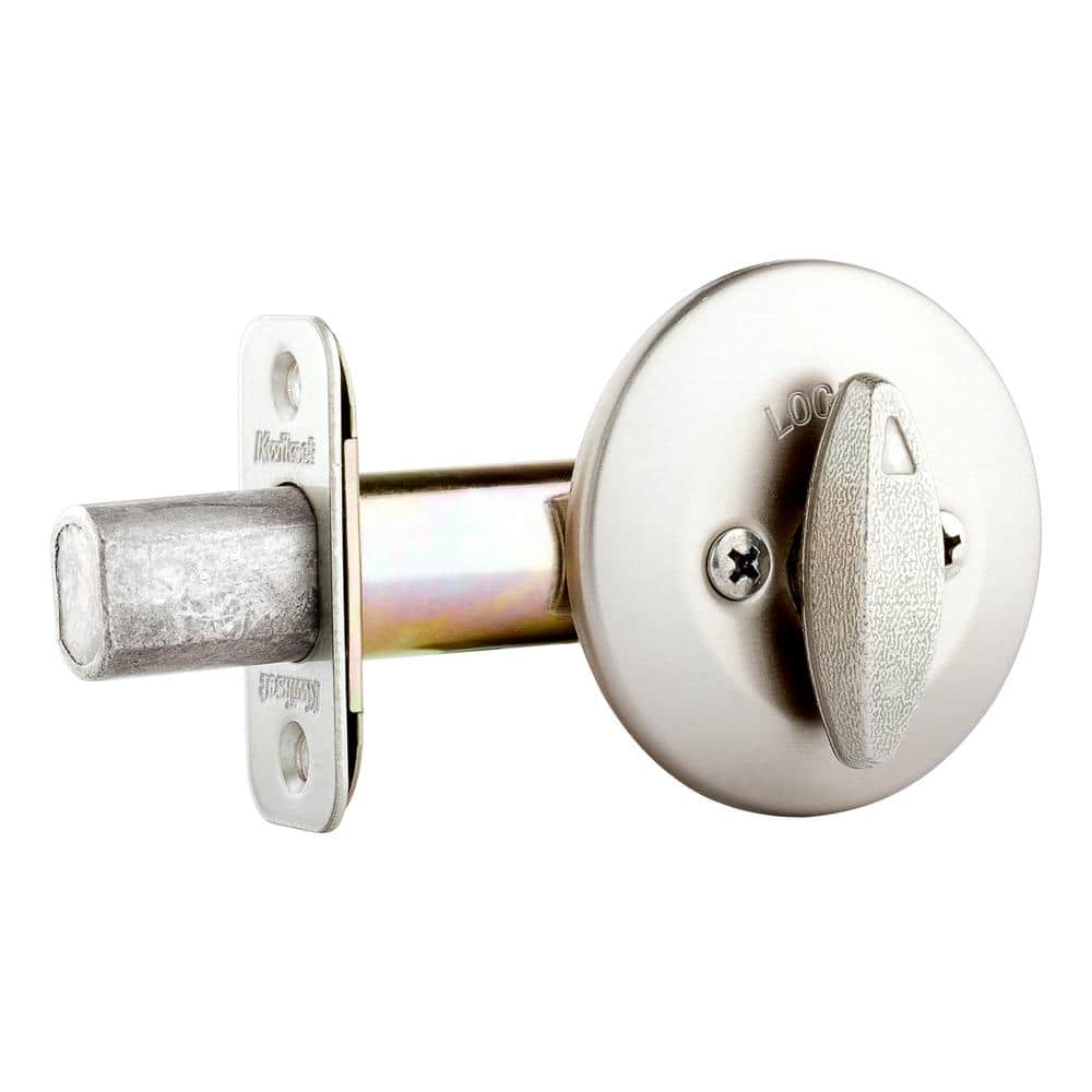 Kwikset 663 Single-Sided Deadbolt in Satin Nickel with Microban Antimicrobial Technology