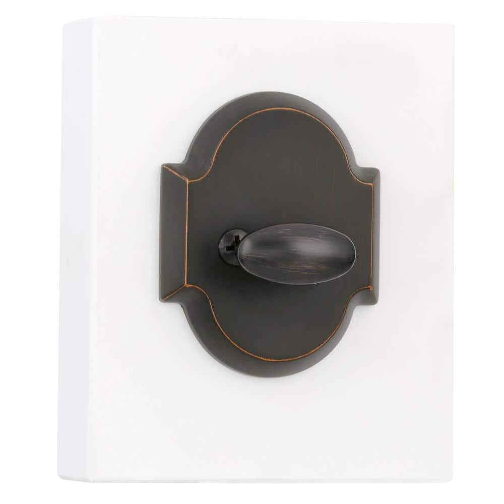 Kwikset Austin Venetian Bronze Single Cylinder Deadbolt featuring SmartKey Security with Microban Antimicrobial Technology