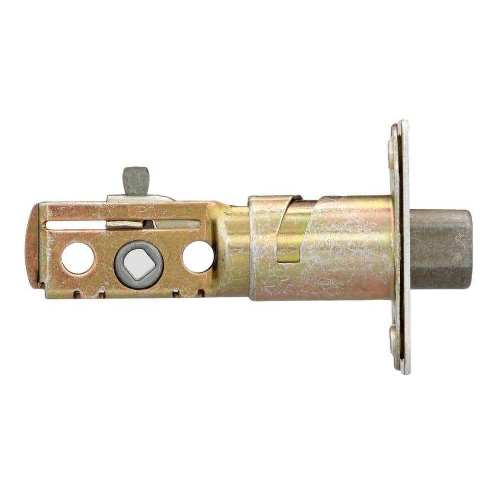 Kwikset Polished Brass Deadbolt Door Latch, Round Corner Adjustable (11776 RCAL DB 3 CP)
