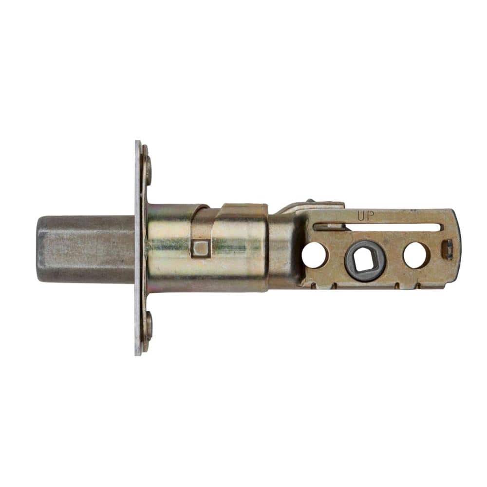 Kwikset Polished Brass Deadbolt Door Latch, Round Corner Adjustable (11776 RCAL DB 3 CP)