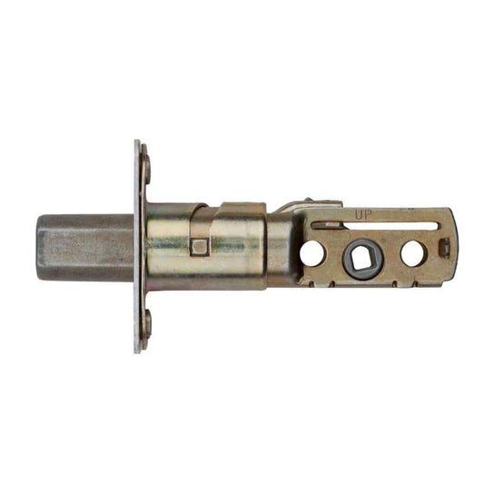 Kwikset Polished Brass Deadbolt Door Latch, Round Corner Adjustable (11776 RCAL DB 3 CP)