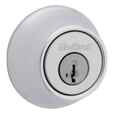 Kwikset Delta Satin Chrome Exterior Door Lever & Single Cylinder Deadbolt Combo Pack with SmartKey Security