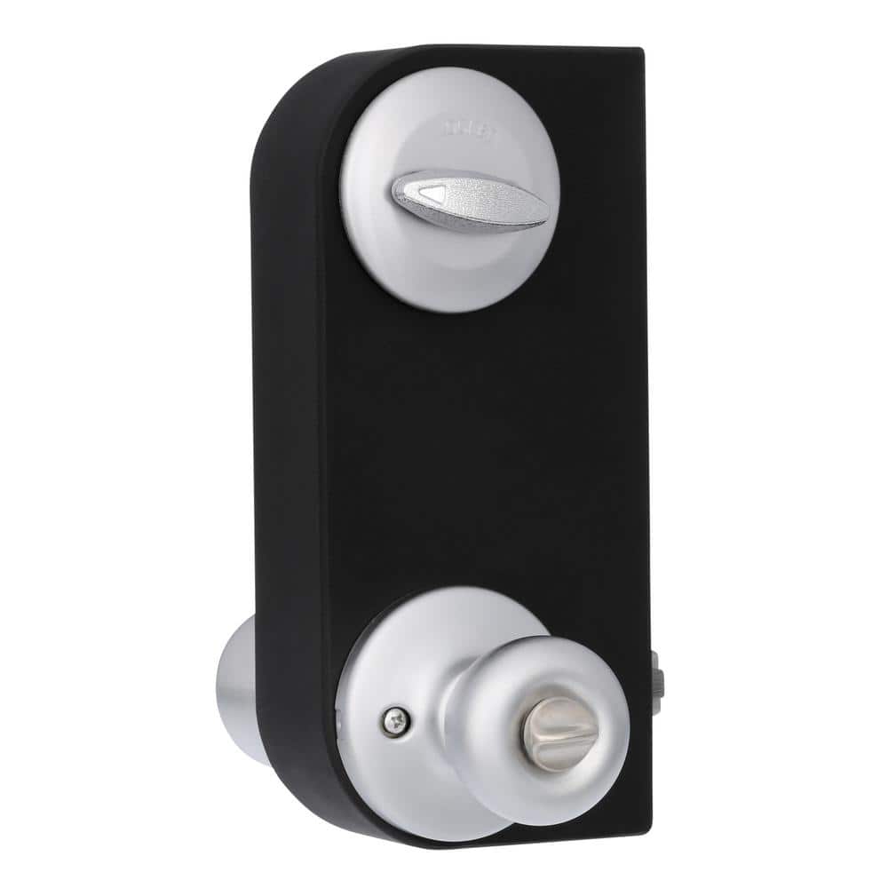Kwikset Tylo Satin Chrome Single Cylinder Entry Door Knob & Deadbolt Combo Pack