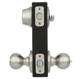 Kwikset Polo Satin Nickel Single Cylinder Entry Door Knob & Deadbolt Combo Pack with Microban Antimicrobial Technology