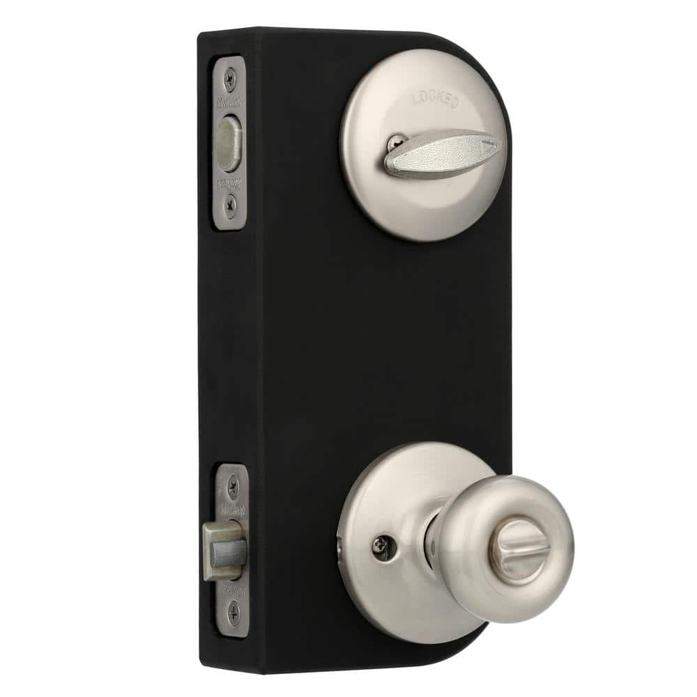 Kwikset Tylo Satin Nickel Door Knob Combo Pack with SmartKey Security & Microban Antimicrobial