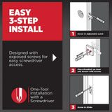 Kwikset Juno Satin Nickel Exterior Entry Door Knob and Single Cylinder Deadbolt Combo Pack with SmartKey Security