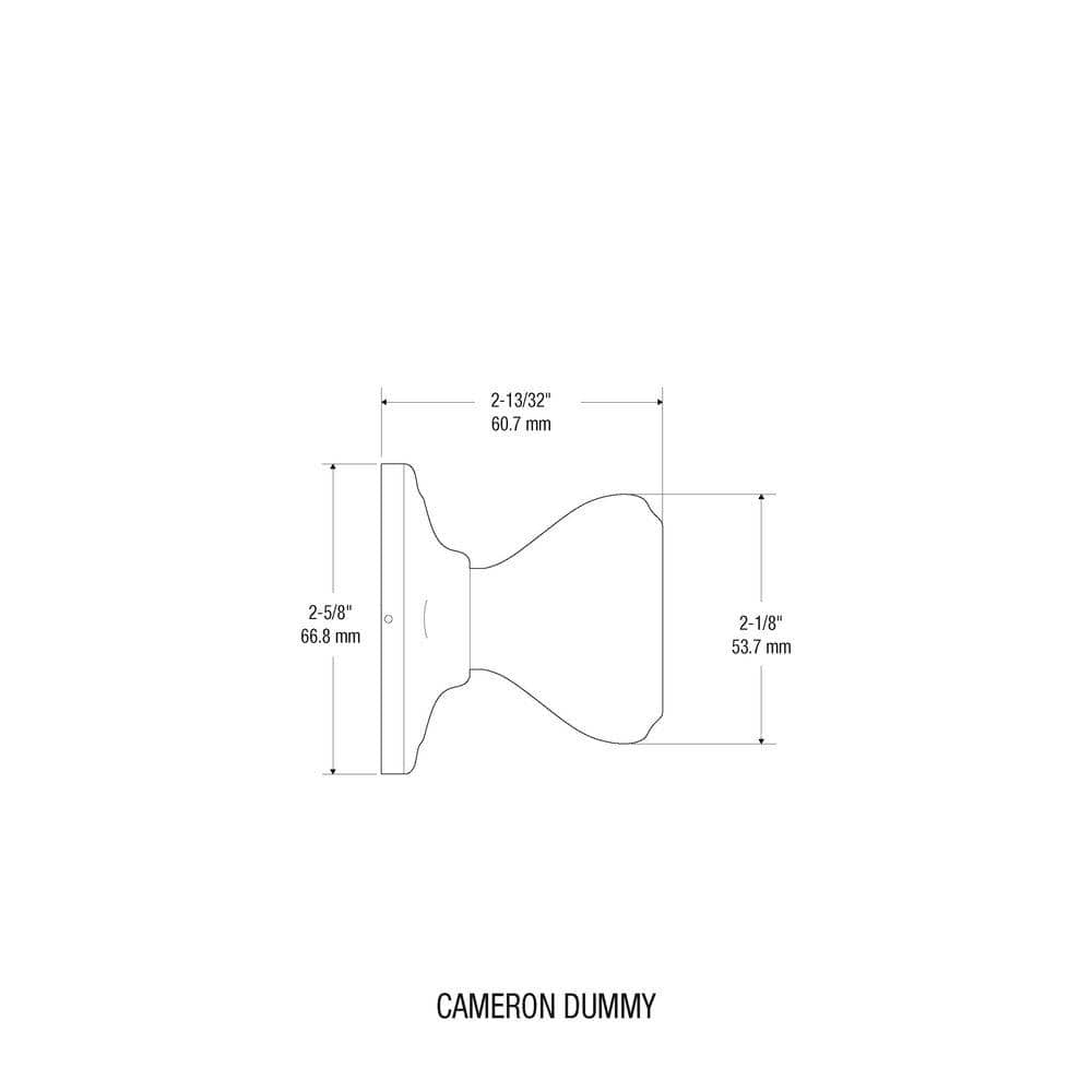 Kwikset Cameron Satin Nickel Half-Dummy Door Knob, Universal Handing