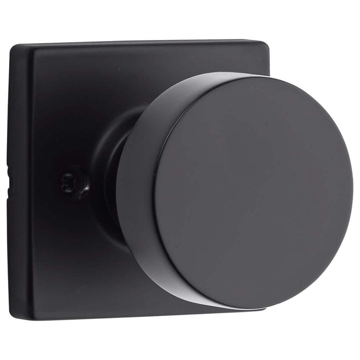 Kwikset Pismo Square Matte Black Half-Dummy Door Knob