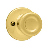 Kwikset Tylo Polished Brass Dummy Door Knob with Microban Antimicrobial Technology