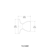 Kwikset Tylo Satin Chrome Half-Dummy Door Knob