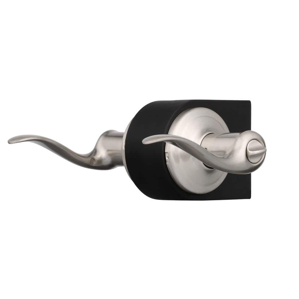 Kwikset Tustin Satin Nickel Keyed Entry Door Lever with SmartKey Security (740TNL 15 SMT CP K4)