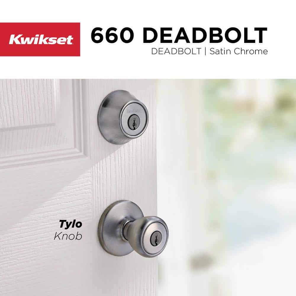 Kwikset Tylo Satin Chrome Keyed Entry Door Knob