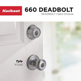 Kwikset Tylo Satin Chrome Keyed Entry Door Knob