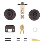 Kwikset Cove Keyed Entry Door Knob, Venetian Bronze, SmartKey Security