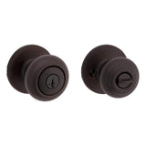 Kwikset Cove Keyed Entry Door Knob, Venetian Bronze, SmartKey Security