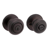 Kwikset Cove Keyed Entry Door Knob, Venetian Bronze, SmartKey Security