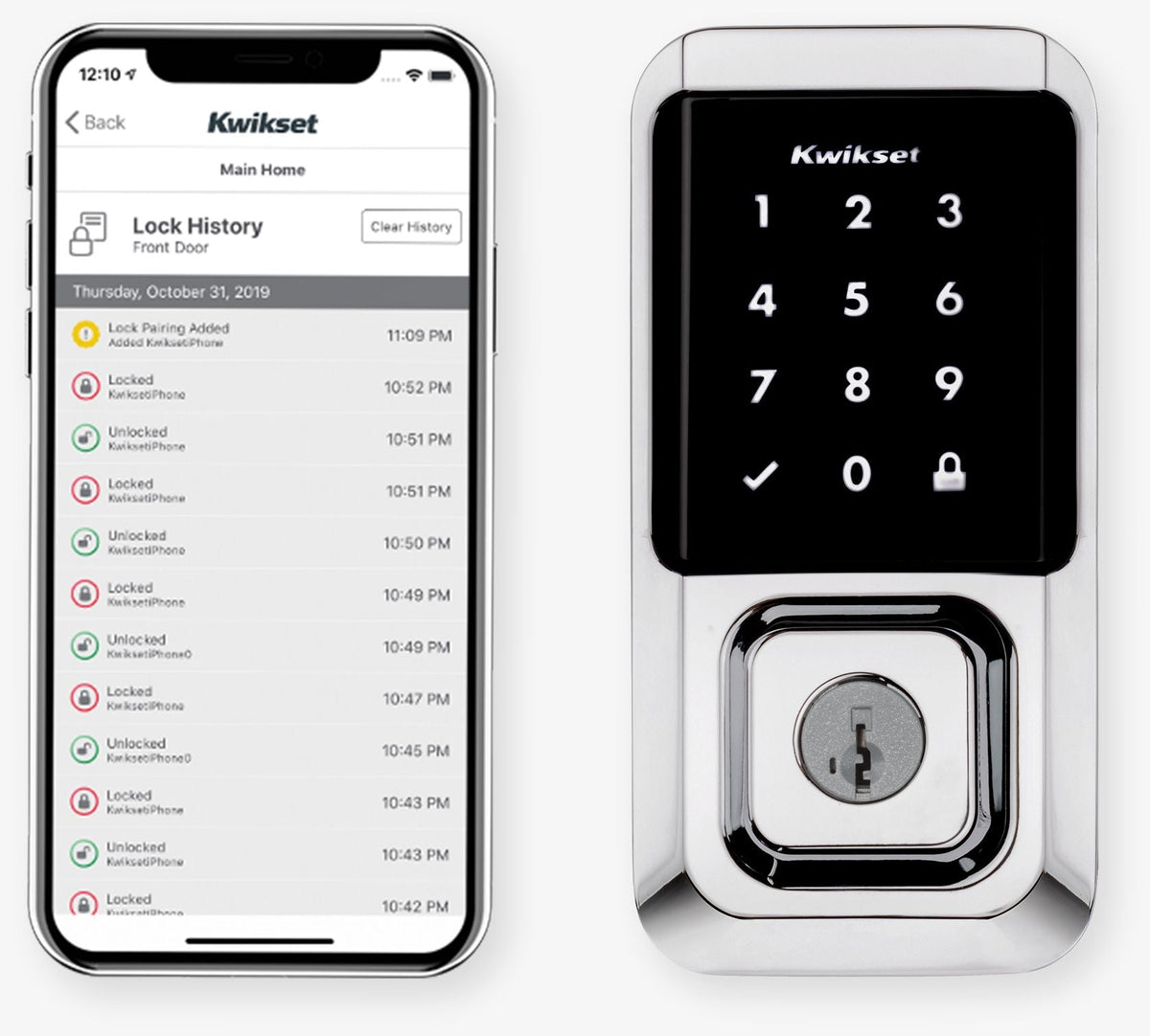 HALO Satin Nickel Single-Cylinder Electronic Smart Lock Deadbolt Featuring SmartKey Security, Touchscreen and Wi-Fi