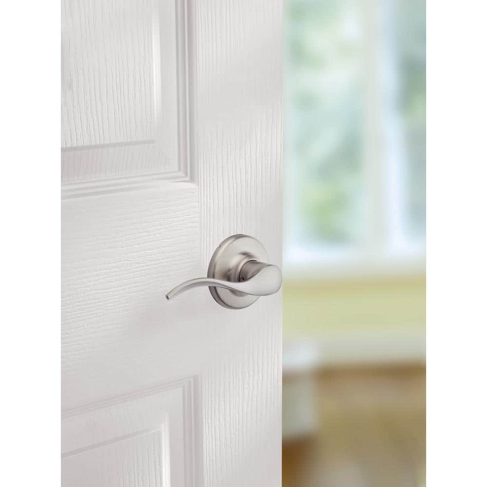 Kwikset Balboa Satin Nickel Passage Door Handle for Hall or Closet featuring Microban Technology (4-Pack)