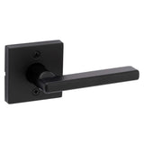 Kwikset Halifax Square Matte Black Passage Hall/Closet Door Lever (4-Pack)