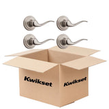 Kwikset Tustin Satin Nickel Passage Hall/Closet Door Handle (4-Pack)