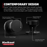 Pismo Round Matte Black Hall/Closet Door Knob Featuring Microban Antimicrobial Technology