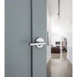 Kwikset Milan Polished Chrome Privacy Bed/Bath Door Lever, Round Rose