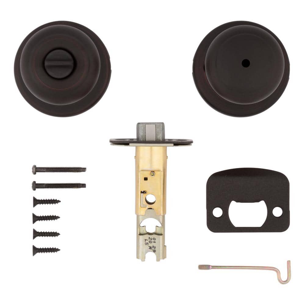 Kwikset Cove Venetian Bronze Privacy Bed/Bath Door Knob