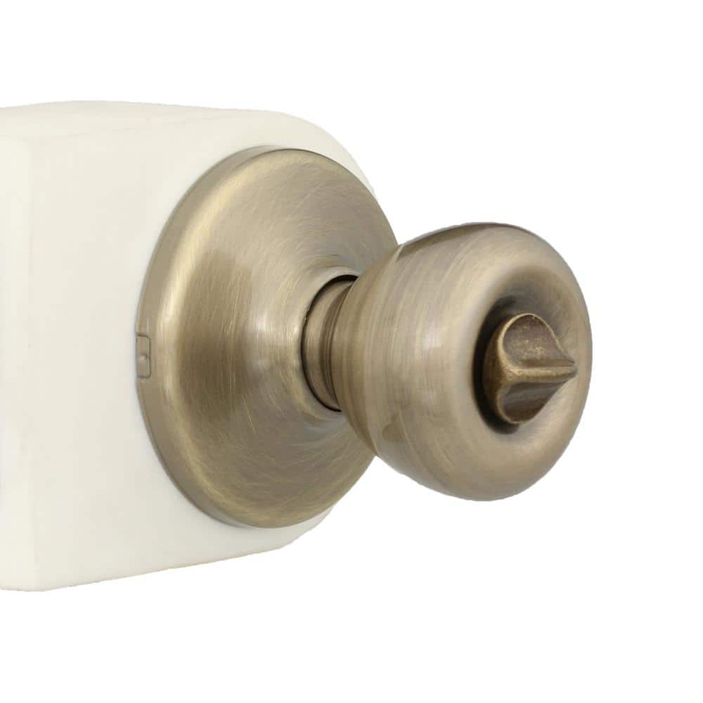 Kwikset Tylo Antique Brass Privacy Lockset, ANSI/BHMA Grade 3, 1-3/4 in.