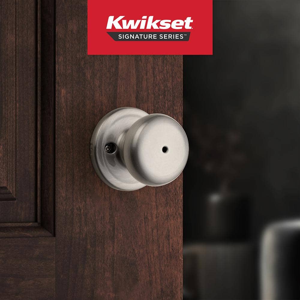 Kwikset Juno Satin Nickel Privacy Bed/Bath Door Knob