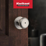 Kwikset Juno Satin Nickel Privacy Bed/Bath Door Knob