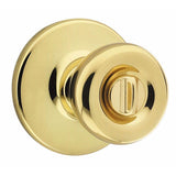 Kwikset Tylo Polished Brass Bed/Bath Privacy Door Knob with Lock