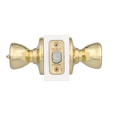 Kwikset Tylo Polished Brass Bed/Bath Privacy Door Knob with Lock