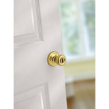 Kwikset Tylo Polished Brass Bed/Bath Privacy Door Knob with Lock