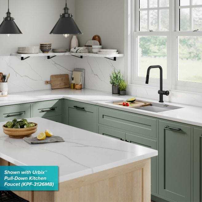 KRAUS Kore Workstation 33 in. Stainless Steel Undermount Double Bowl Kitchen Sink with Integrated Ledge & Accessories