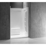 Rose 48 in. x 36 in. x 74 in. 3-Piece DIY Friendly Alcove Shower Surround in White