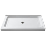 ANZZI Port 36 in. x 48 in. Double Threshold Shower Base in Glossy White