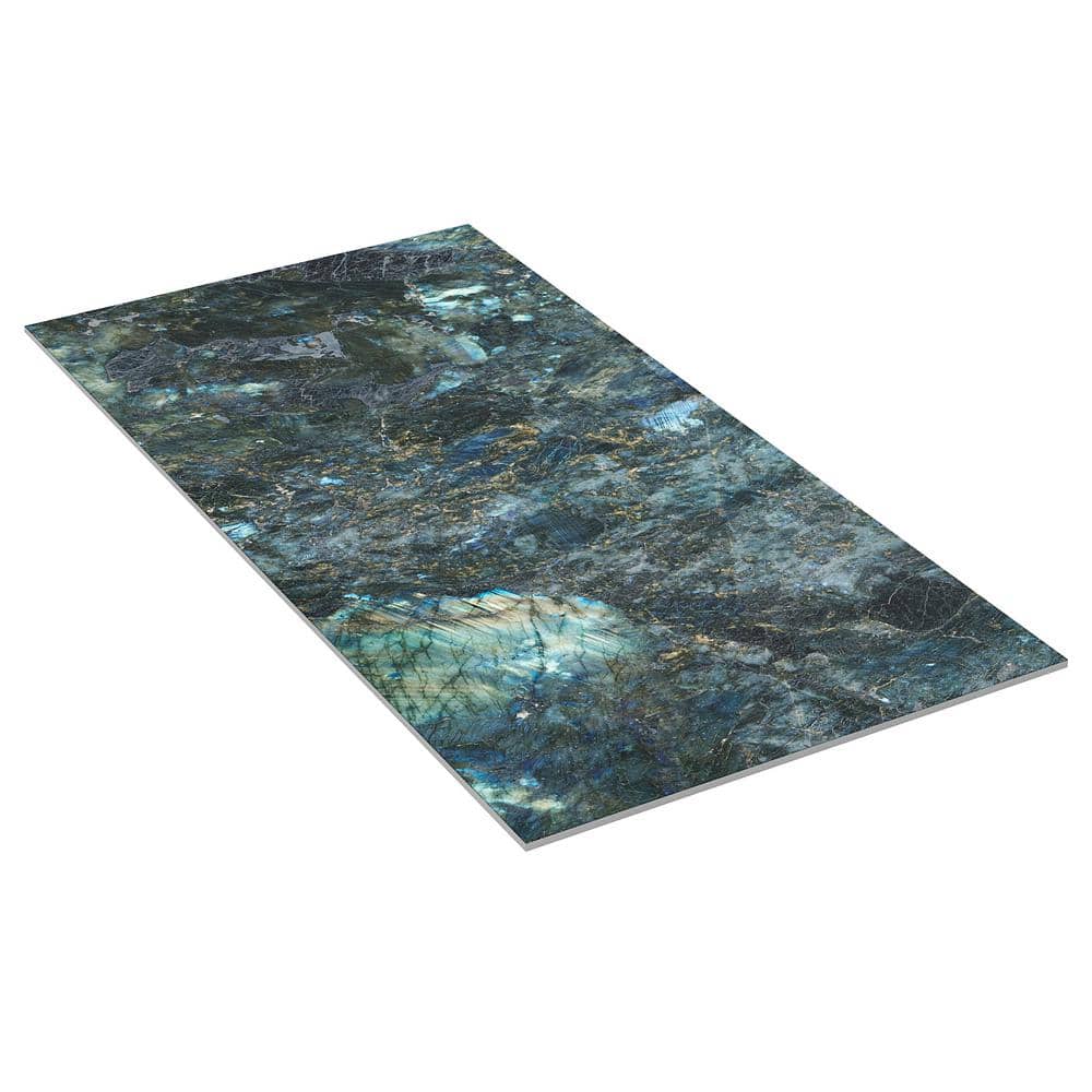 Jume Onyx Labrodorite Blue 24 in. x 48 in. Polished Porcelain Floor and Wall Tile (15.49 Sq. Ft./Case)