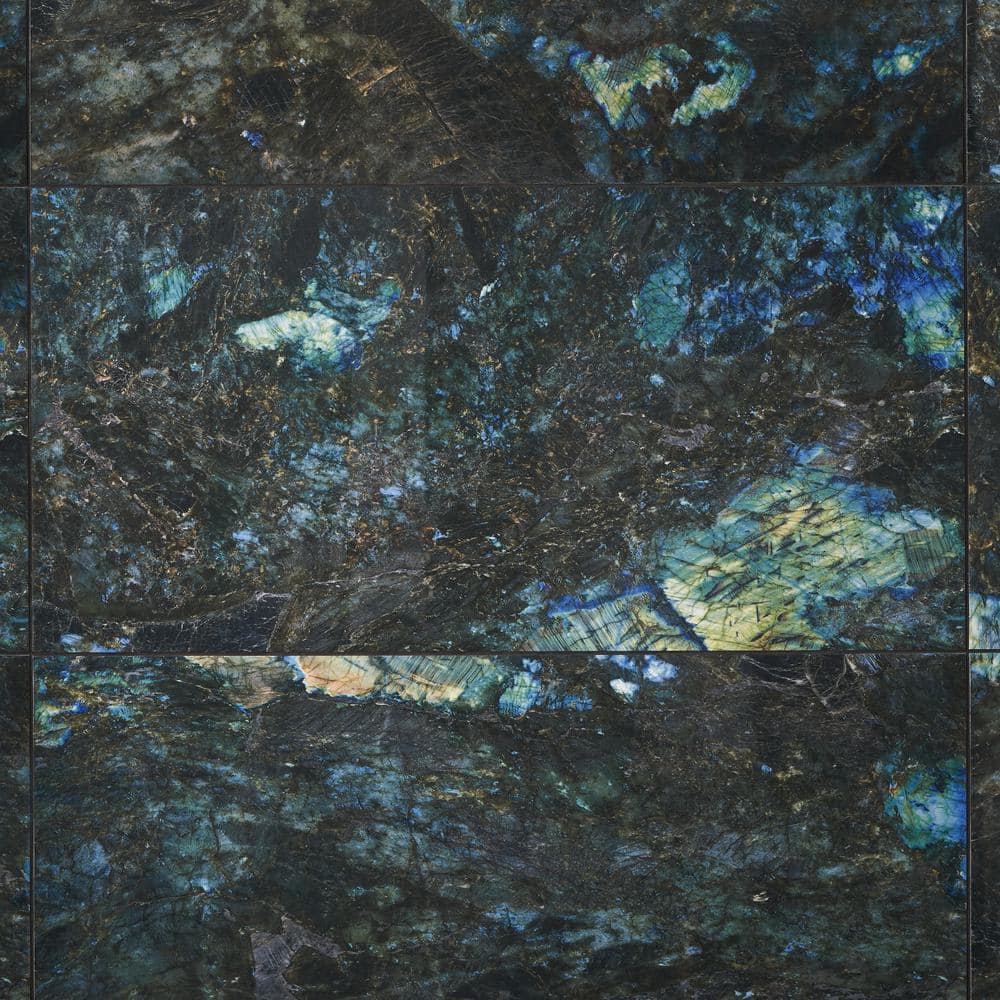 Jume Onyx Labrodorite Blue 24 in. x 48 in. Polished Porcelain Floor and Wall Tile (15.49 Sq. Ft./Case)