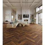 Krono Original Laguna Oak Herringbone 8mm T x 4.96 in. W Water Resistant Laminate Wood Flooring (9.40 sq. ft./Case)