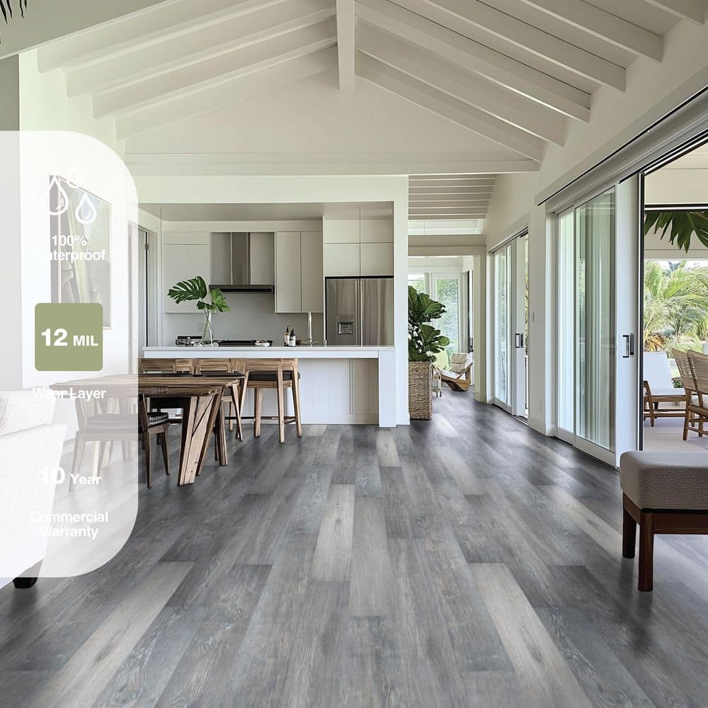 MSI Woodland Dove Oak 7 in. x 48 in. Rigid Core Luxury Vinyl Plank Flooring (23.8 sq. ft. / case)