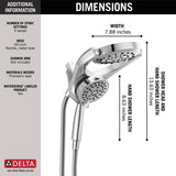 Delta Universal Showering Components Chrome 4-Spray Dual Shower Head, 2.5 GPM (9.5 LPM)