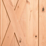 Masonite Traditional 36-in x 84-in Natural Crossbuck Unfinished Knotty Alder Wood Single Barn Door