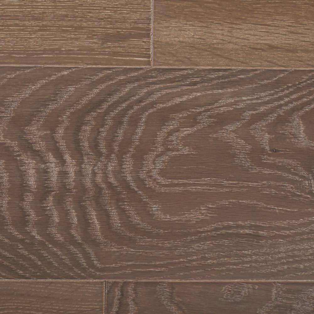 NATU Latte Brushed French Oak 3/8 in. T x 7.5 in. W Click Lock Wire Brushed Engineered Hardwood Flooring (19.4 sq.ft./case)