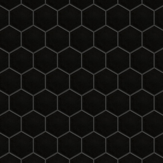 Merola Tile Metro Hex 2 in. Matte 11-1/8 in. x 12-5/8 in. Black Porcelain Mosaic (9.64 sq. ft. / Case)