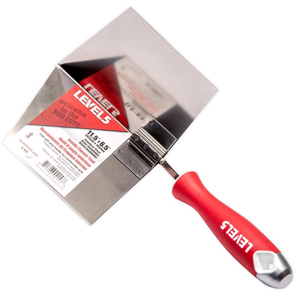 Level 5 6.5 in. x 11.5 in. Stainless Steel Inside Corner Tool with Soft Grip Handle