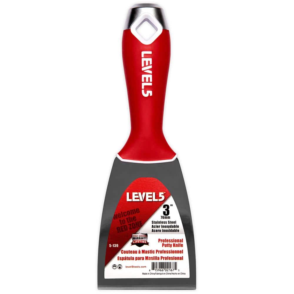 Level 5 3 in. Stainless Steel Joint Knife with Hammer end