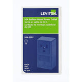 Leviton 5378 50 Amp Double Pole Single Outlet, Surface Mount, Black, NEMA 6-50R